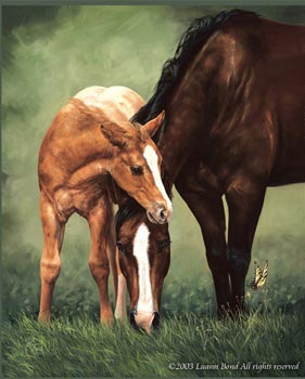Equine Oil Painting, American Maid